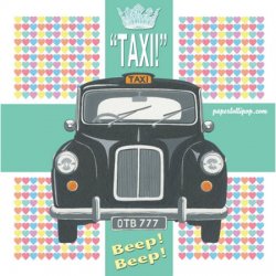 ''Taxi'' Beep Beep Greeting Card