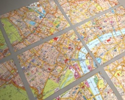 London Super Scale Map - Laminated Cut Outs