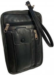 Leather 4 Zip Cab Bag