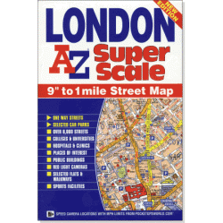 London Super Scale Map - Folded