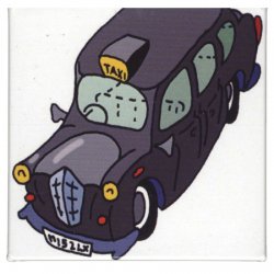Arty Glode Taxi Magnet
