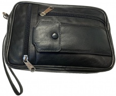 Leather 4 Zip Cab Bag