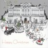 Christmas Card - Santa and Taxi at Buckingham Palace